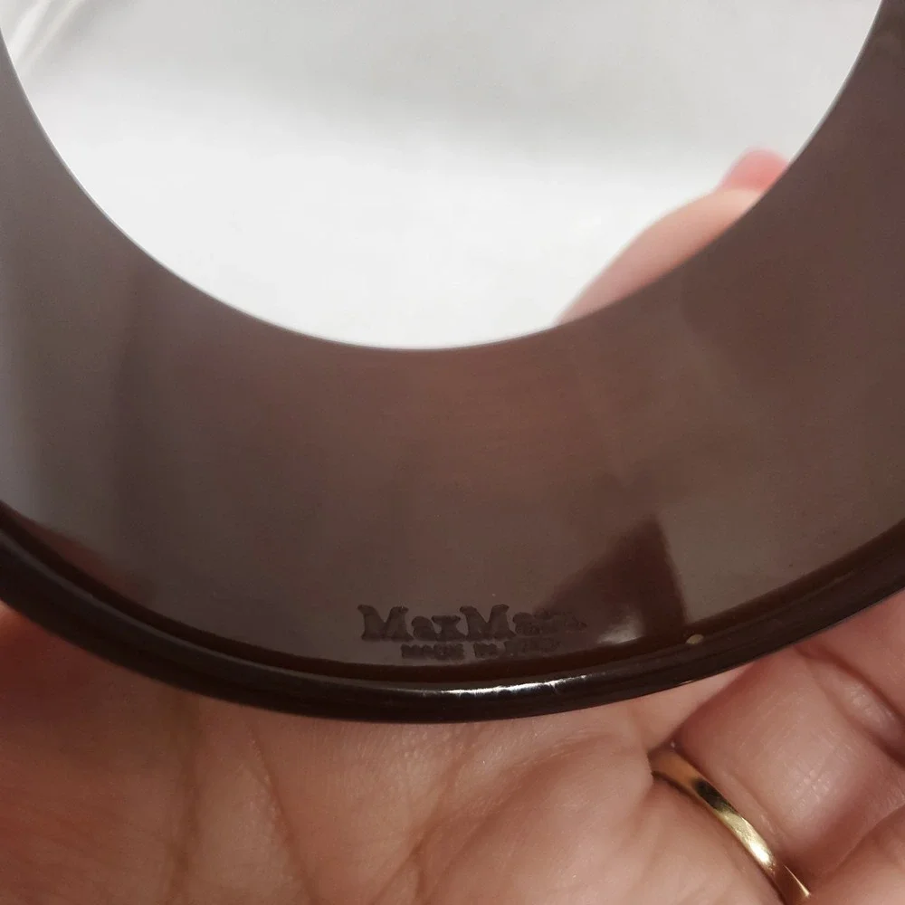 Max Mara Women's Thick‎ Brown Bracelet, 1.5 Inches Wide, Made in Italy